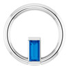 Sterling Silver Blue Sapphire Circle Pendant