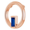 14 Karat Rose Gold Blue Sapphire Circle Pendant