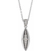 Platinum 0.16 Carat Natural Diamond Beaded 16 inch Necklace