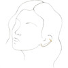 14 Karat White Gold 0.10 CT Natural Diamond Single Ear Cuff with Chain
