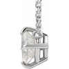 14K White 1/2 CTW Natural Diamond Solitaire 18" Necklace