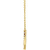 14 Karat Yellow Gold .08 Carat Natural Diamond Petite Wishbone 18 inch Necklace