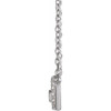 Platinum 0.10 Carat Natural Diamond Halo Style 16 inch Necklace