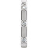 Sterling Silver 0.10 Carat Natural Diamond Single Cuff Earring