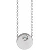 14 Karat White Gold Natural White Sapphire 16 inch Necklace