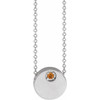 14 Karat White Gold Citrine 16 inch Necklace