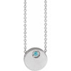 Platinum Blue Zircon 16 inch Pendant