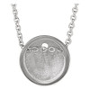 Platinum  Peridot 16 inch Necklace