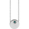 Platinum Natural Alexandrite 16 inch Necklace