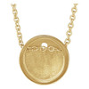 14 Karat Yellow Gold Blue Zircon 16 inch Necklace
