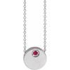 14 Karat White Gold Ruby 16 18 inch Necklace