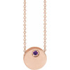14 Karat Rose Gold Natural Amethyst 16 inch Necklace