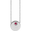 Sterling Silver Natural Ruby 16 inch Necklace