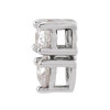 Sterling Silver 0.25 carat Diamond Two Stone Slide Pendant