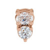 14 Karat Rose Gold 0.25 carat Diamond Two Stone Slide Pendant