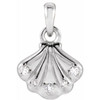 Platinum .03 carat Diamond Seashell Pendant