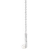 Platinum Cultured Seed Pearl Circle 16 inch Necklace