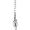 Sterling Silver Natural White Sapphire Bee 16 inch Necklace