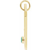 14 Karat Yellow Gold Emerald and .0075 carat Diamond Aries Zodiac Pendant
