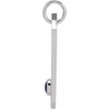 Platinum Blue Sapphire and .0075 carat Diamond Capricorn Zodiac Pendant