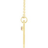 14 Karat Yellow Gold Natural Mozambique Garnet and .0075 Carat Natural Diamond Pisces Zodiac Constellation 16 inch Necklace