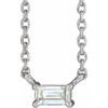 Platinum 0.10 Carat Natural Diamond Solitaire 18 inch Necklace