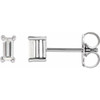 Platinum .08 Carat Natural Diamond Stud Earrings