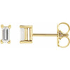 14 Karat Yellow Gold .08 Carat Natural Diamond Stud Earrings