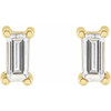 14 Karat Yellow Gold .08 Carat Natural Diamond Stud Earrings