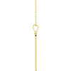 14 Karat Yellow Gold .01 Carat Natural Diamond Moon Phase Bar 16 inch Necklace