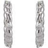 Platinum .03 Carat Natural Diamond Rope Huggies