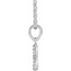 Sterling Silver .03 Carat Natural Diamond Petite Infinity 16 inch Necklace