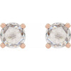 14 Karat Rose Gold 0.13 Carat Rose Cut Natural Diamond Stud Earrings