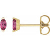 14 Karat Yellow Gold Natural Pink Tourmaline Earrings