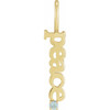 14 Karat Yellow Gold Aquamarine Gem Peace Charm