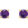 14 Karat Yellow Gold Natural Amethyst Earrings