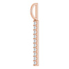 14 Karat Rose Gold 0.16 carat Diamond Vertical Bar Charm