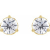 14 Karat Yellow Gold 0.40 Carat Natural Diamond Scroll Earrings