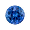 0.72 Carat Blue Sapphire Round Cut Gemstone, 5.2mm size | AfricaGems