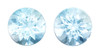 Aquamarine Round Cut Gems - 1.33 Carat Pair - 5.9mm Size