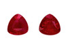 0.61 Carat Trillion Cut Ruby Gemstones - 4mm Size - Matching Set