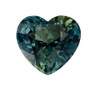 Blue Green Sapphire - Heart Cut - 2.54 Carats - 8.4x7.6mm