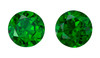 AfricaGems Certified Green Zircon - Round Cut - 0.61 carats - 4.1mm - Popular for Earrings
