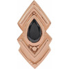 14 Karat Rose Gold Natural Black Onyx Geometric Pendant