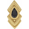 14 Karat Yellow Gold Natural Black Onyx Geometric Pendant