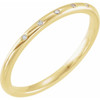 14 Karat Yellow Gold .025 Carat Natural Diamond Band Size 8.5