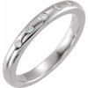 14 Karat White Gold .07 Carat Natural Diamond Band Size 12.5