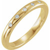 14 Karat Yellow Gold .07 Carat Natural Diamond Band Size 9