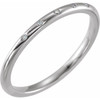 14 Karat White Gold .025 Carat Natural Diamond Band Size 10