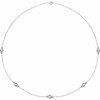 14 Karat White Gold 1.00 Carat Lab Grown Diamond 5-Station 18 inch Pendant